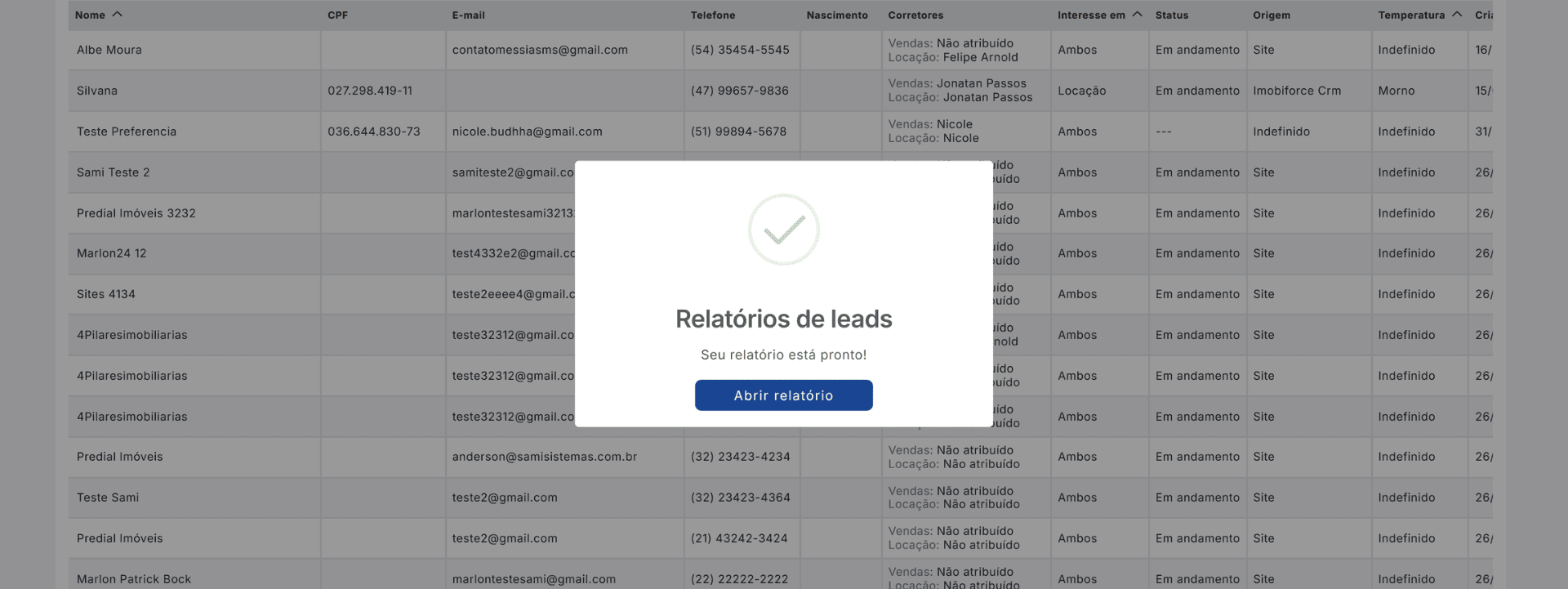 Exemplo de lead com radar de imóveis
